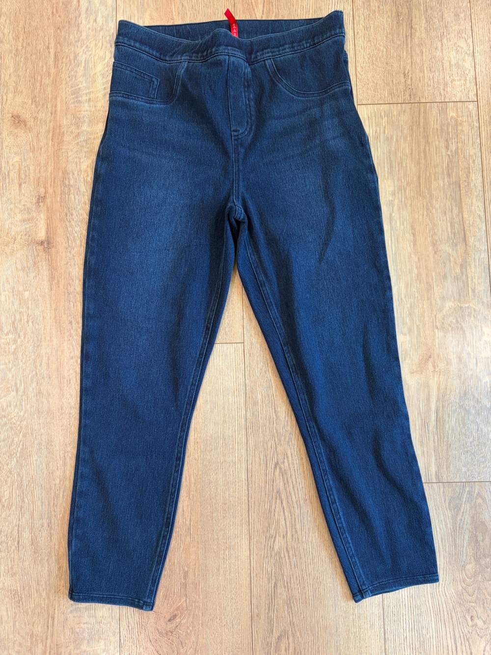 SPANX Skinny Jeans Women’s Large Dark Wash Pull On Stretch Denim